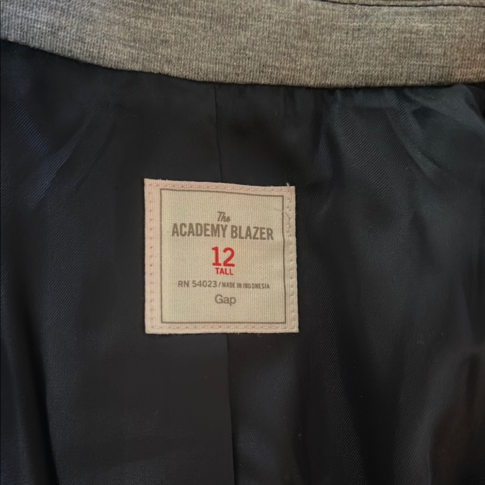 GAP Striped Blazer in Black and Gray